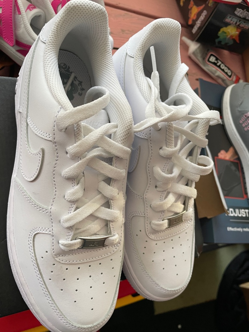 Nike White Low-Top Leather Sneakers